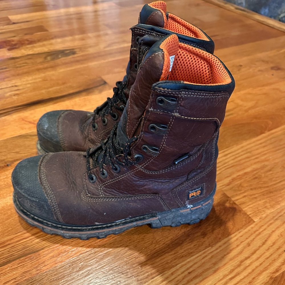 Timberland Men's Pro Boondock 8”  Waterproof Composite Toe Work boots size 10 W